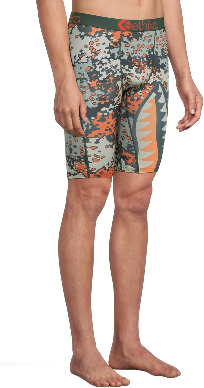 Ethika Men’s Boxer Brief, Knee Length, 4-Way Stretch Performance Underwear with Graphic Prints - BMR Battle Tested - Image 2